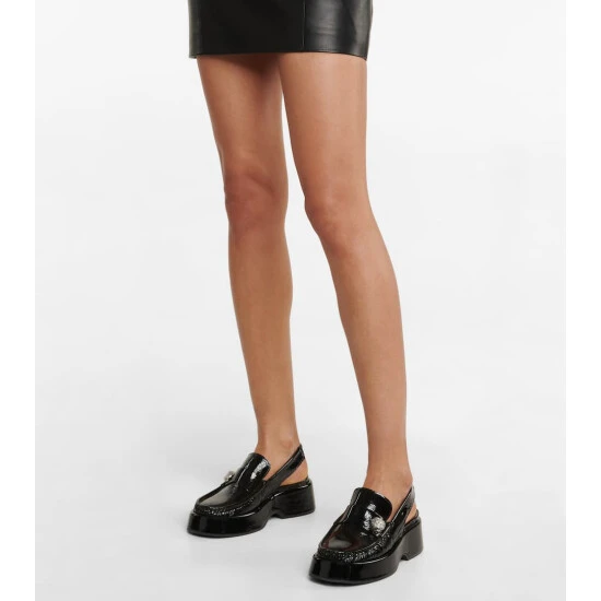 Ganni Slingback Patent Leather Loafers - Image 3