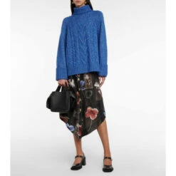 Ganni Cable-knit Turtleneck Sweater