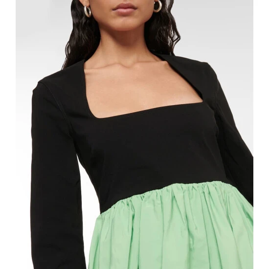 Ganni Balloon Skirt Taffeta Minidress - Image 3