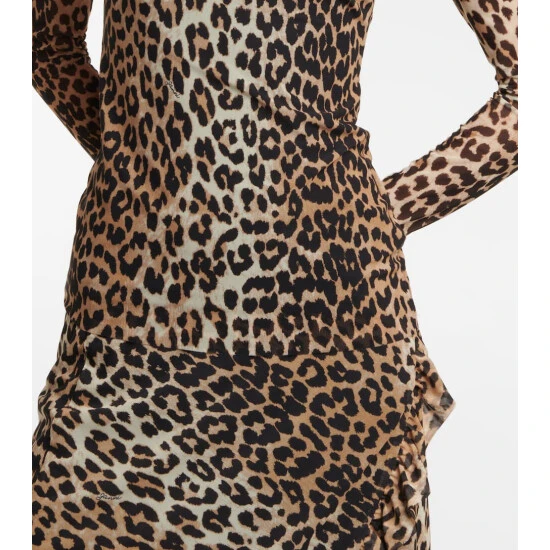 Ganni Leopard-print High-neck Top - Image 3