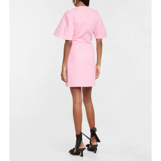 Ganni Bow Cotton Wrap Dress - Image 2