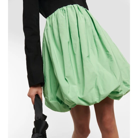 Ganni Balloon Skirt Taffeta Minidress - Image 4