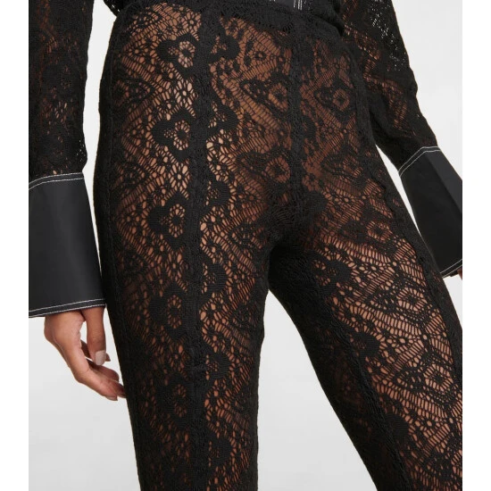 Ganni High-rise Lace Flared Pants - Image 3