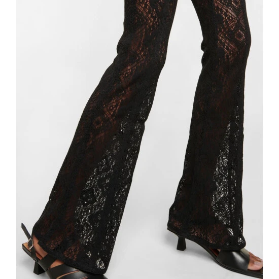 Ganni High-rise Lace Flared Pants - Image 4