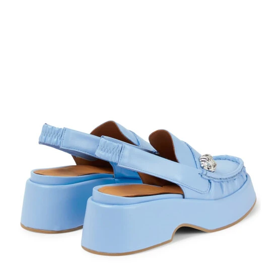 Ganni Slingback Leather Loafers - Image 2