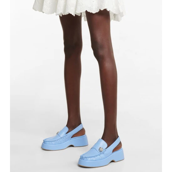 Ganni Slingback Leather Loafers - Image 3