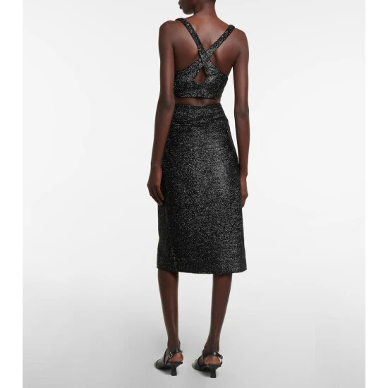 Ganni Sparkle Wrap Midi Skirt - Image 2