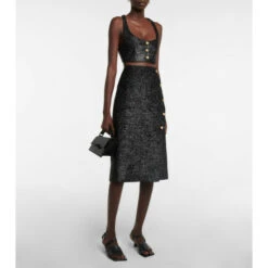 Ganni Sparkle Crop Top