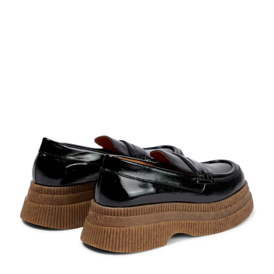 Ganni Patent Leather Platform Loafers - Image 2