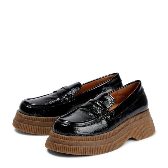 Ganni Patent Leather Platform Loafers - Image 4