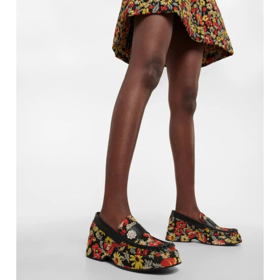 Ganni Retro Jewel Flatform Loafers - Image 3