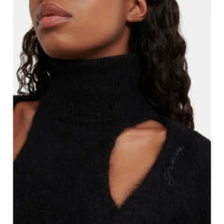 Ganni Cutout Wrap Wool-blend Top -Ganni Shop unnamed file 882