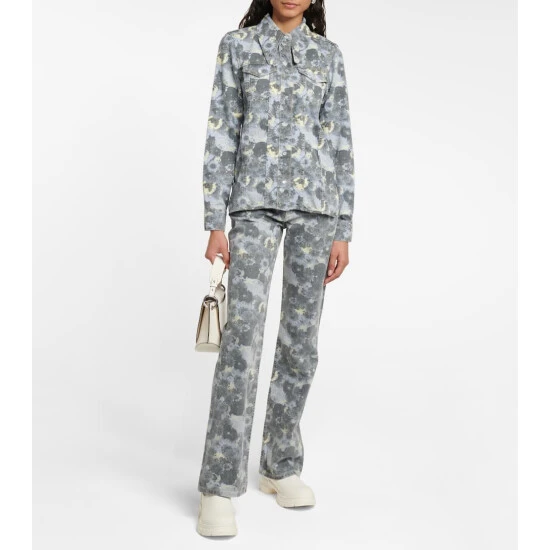 Ganni Printed Denim Shirt