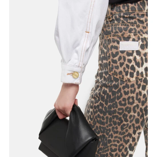 Ganni Cropped Denim Jacket - Image 4