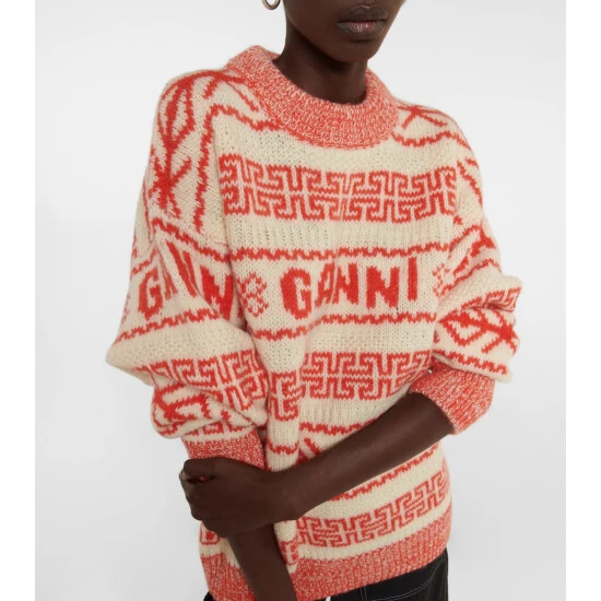 Ganni Jacquard Wool Sweater - Image 3