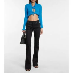 Ganni Wool-blend Ruffle-trimmed Cardigan