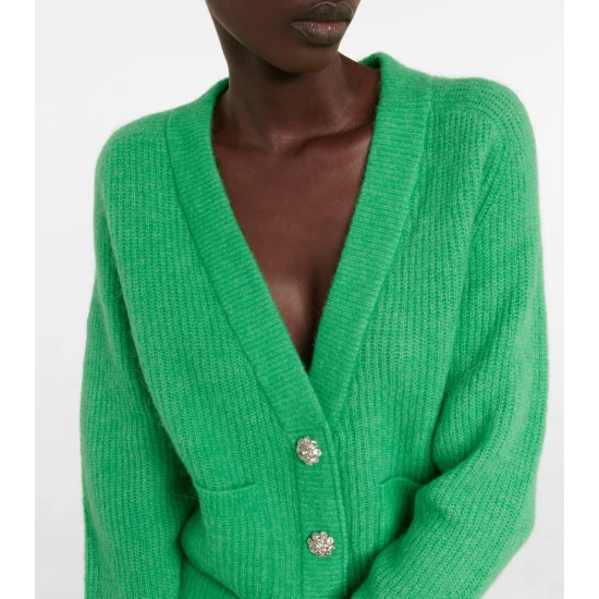 Ganni Embellished Ribbed-knit Cardigan - Image 3