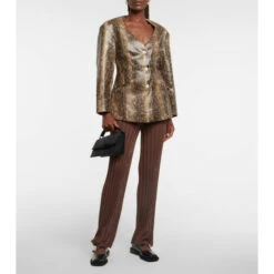 Ganni Embellished Leather Flats