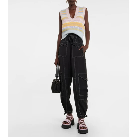 Ganni Logo Intarsia Sweater Vest