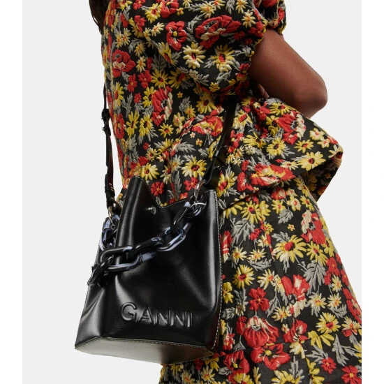 Ganni Diamond Leather Shoulder Bag