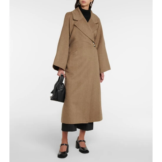 Ganni Wool-blend Wrap Coat - Image 3